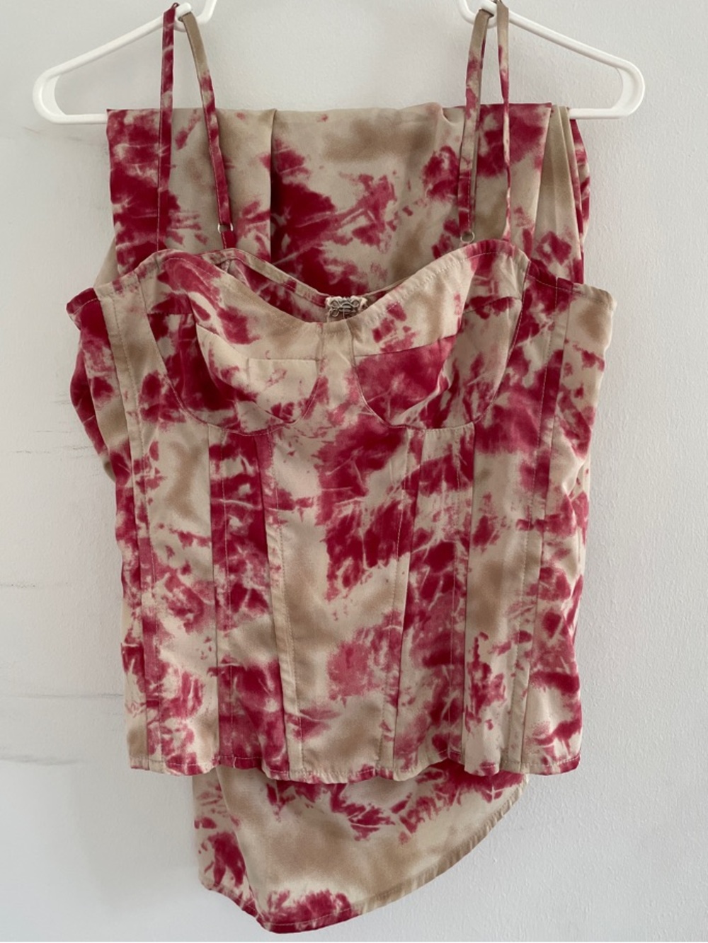 PrettyLittleThing Pink Draped Coord Set - Picture 4 of 10